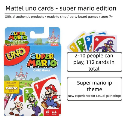 UNO Filp Playing Cards games,Super Mario,Minecraft,Lord of The Ring,Hot Wheels,No Mercy,Social Board Table party games,kids toys