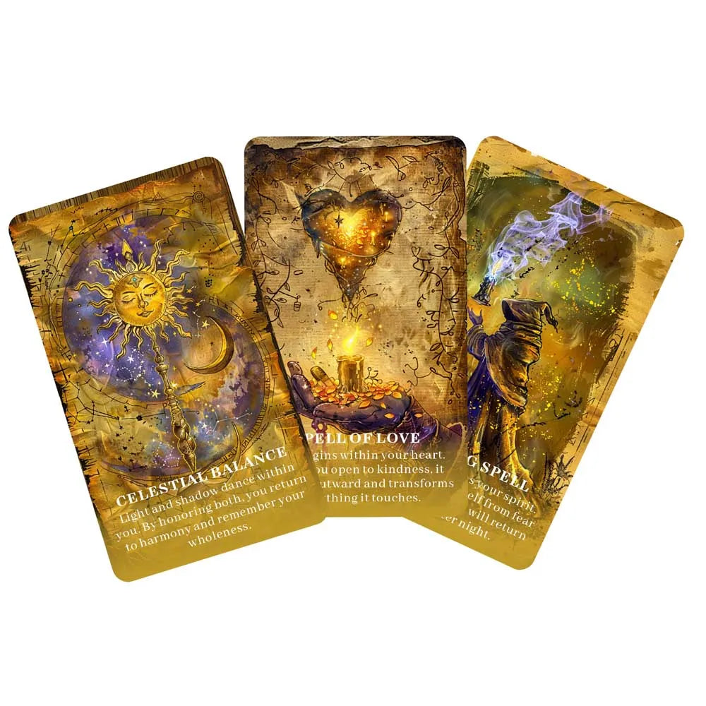 13x8 cm,Grimoire OF Shadows Oracle Cards Set, 55 Tarot Cards for Intuition & Inner Transformation Card Games