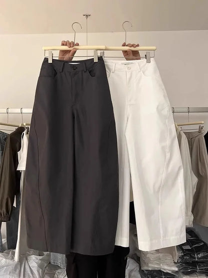 Korean Style Casual Pants Women's Summer New Large Size Fat MM Loose Hip Covering Slimming Wide Leg Long Pants