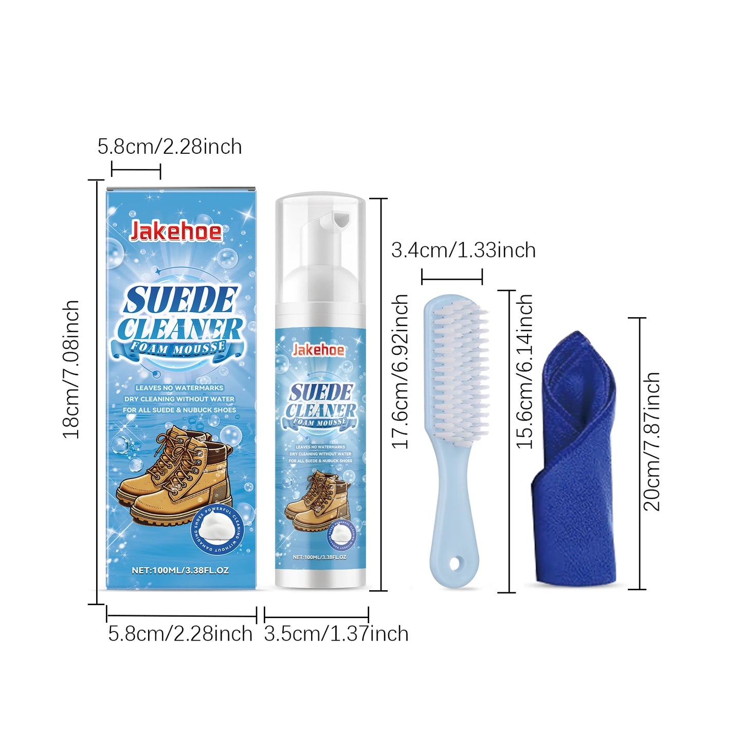 Suede Leather Cleaner Suitable For Cleaning Dirt Knitted Boots Leather Canvas Gentle Cleaning & Care Suede Material Cleaning Kit