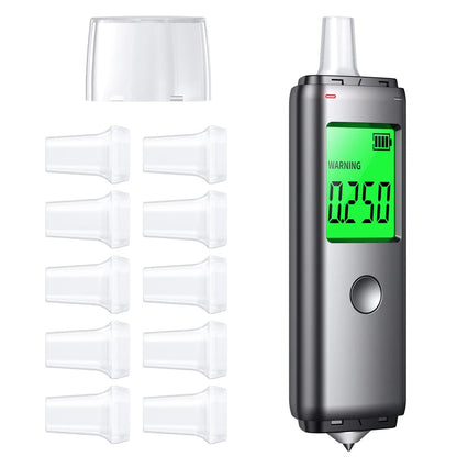 ZW Breathalyzer Rechargeable | Professional-Grade Accuracy | Portable Breath Alcohol Tester for Personal & Professional Use Pro