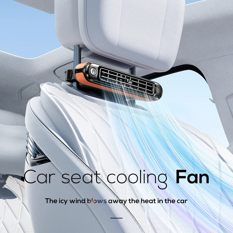 Yanace Portable Car Seat Cooling Fan USB Rechargeable Backseat Air Cooler with Strong Wind for Summer Travel Accessories