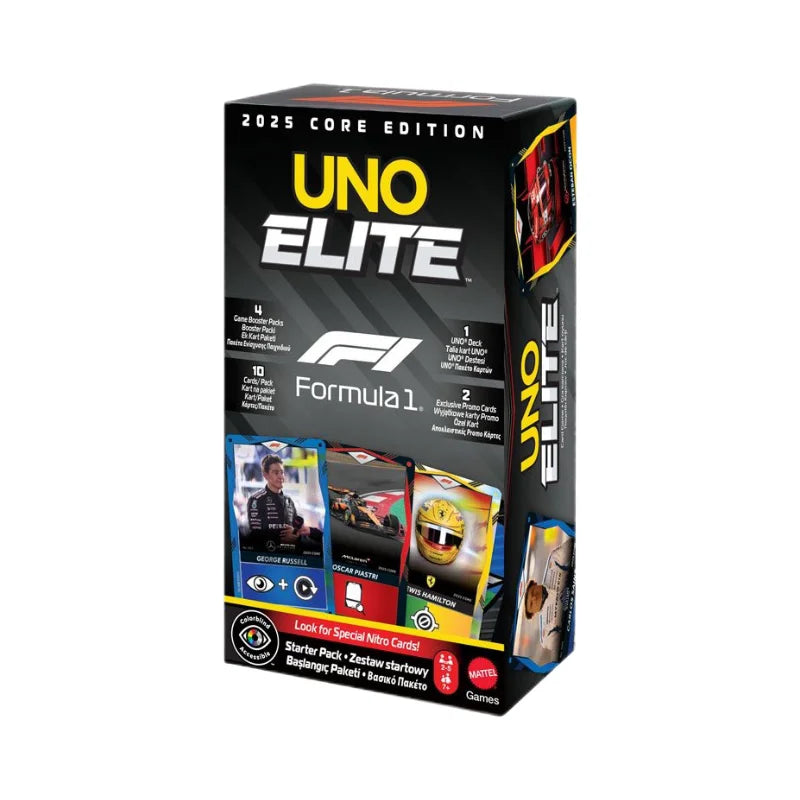 UNO Elite HotWheels F1 Racing Collector's Edition Card Game Premium Playing Cards Rare F1 Cars Designs Board Game Toy Gift
