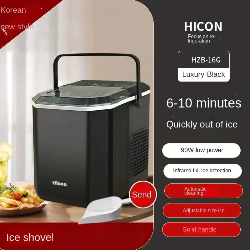 220V HICON Ice Machine Energy-efficient Ice Machine for Household, Dormitory and Outdoor Use DC