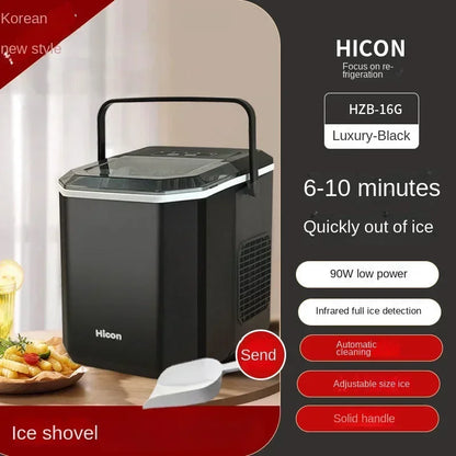 220V HICON Ice Machine Energy-efficient Ice Machine for Household, Dormitory and Outdoor Use DC