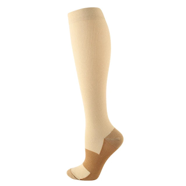 S-XXL Compression Socks Compression Socks for Varicose Vein Calf Riding Socks Stretch Open Toe Knee Socks