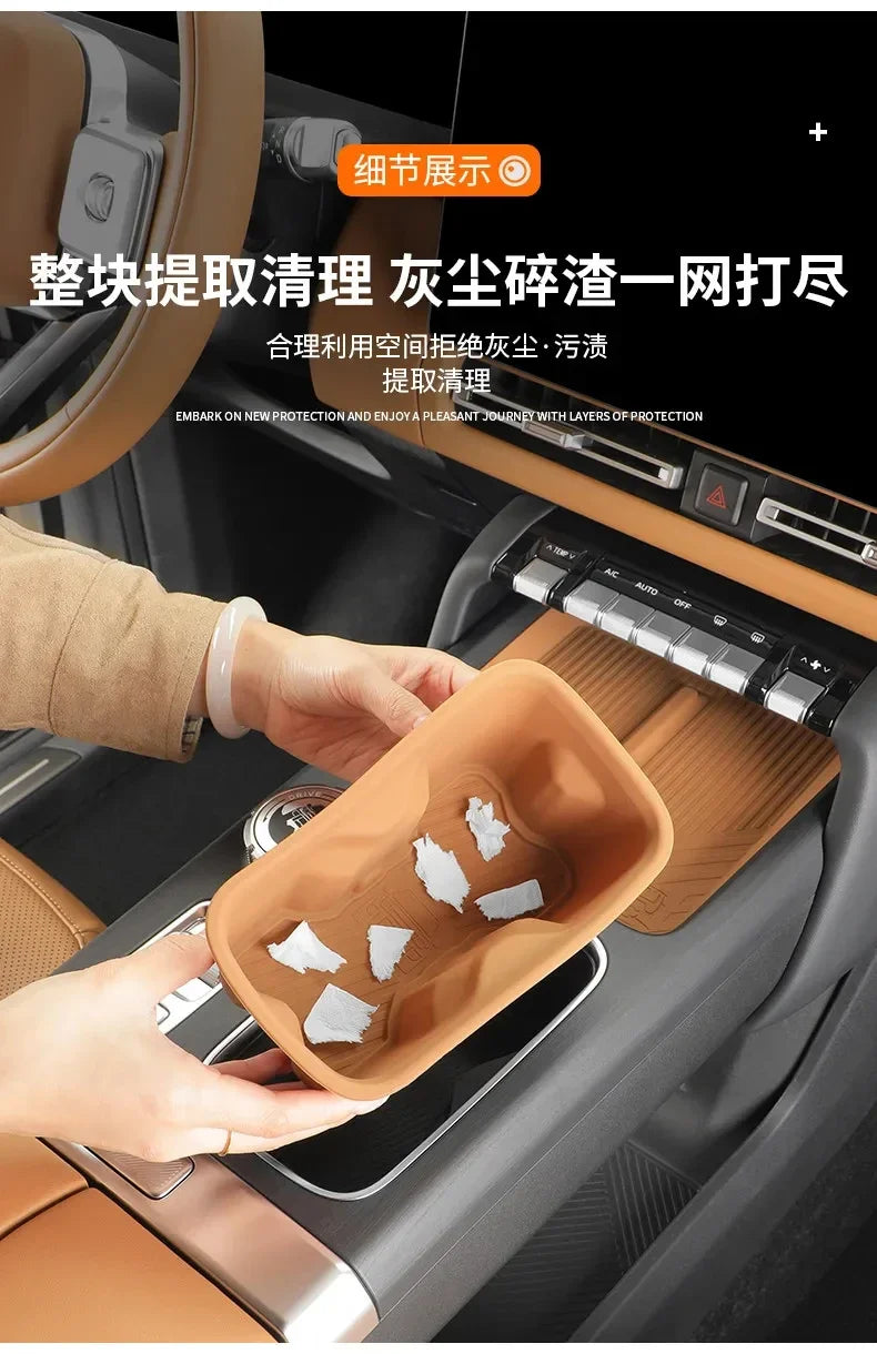 For Chery ICAR V27 2026 Silicone Cup Holder Mat Wireless Charging Anti Slip Pad Tailgate Storage Box Interior Accessories Kit