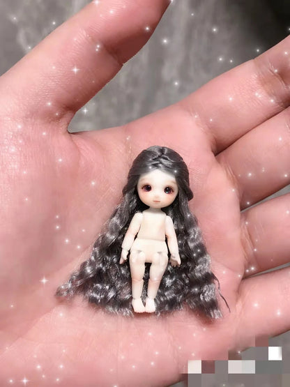 SD mini doll 3.5 cmBJD naked girl doll Kawaii girl toy DIY thumb doll