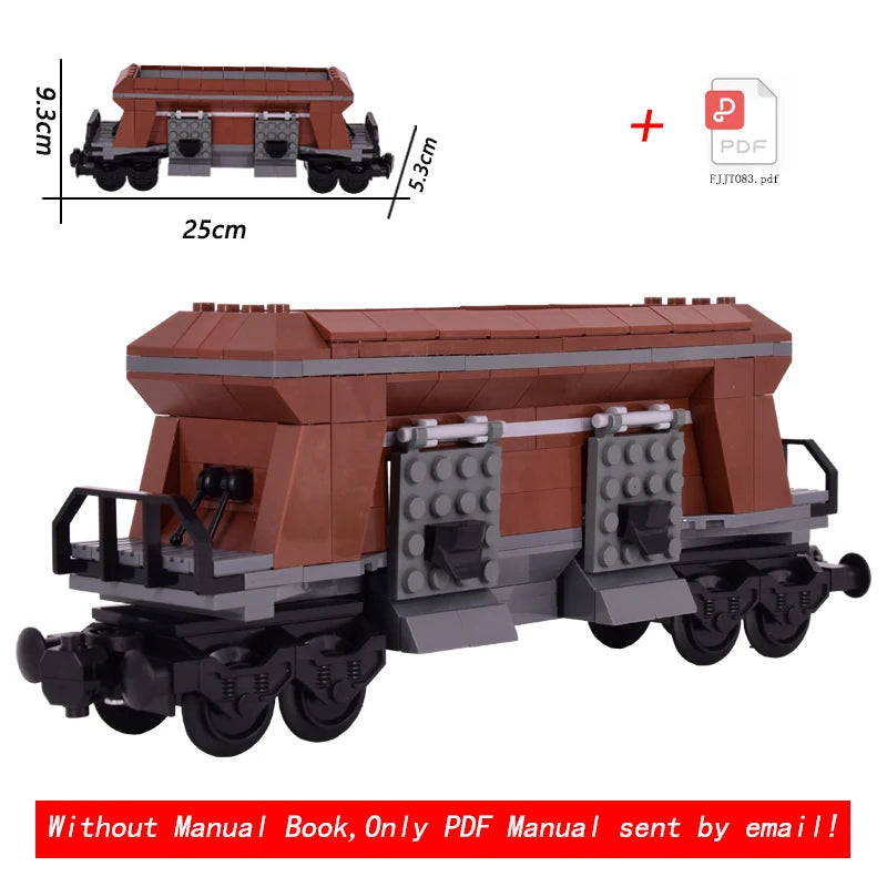 26cm Retro Double-Deck Passenger Train Car Building Blocks Model Green Gray Classic Train Display Toy for Hobbyists