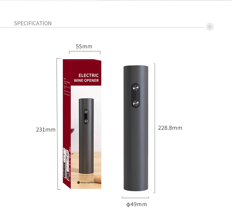 Electric wine opener USB charging,three piece tipping device and foil cutting machine,for kitchen bar banquetparty wine opener