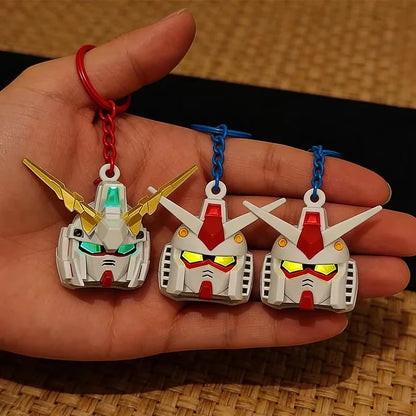 SD Rx-78-2 Luminous Head Keychain Desktop Ornament Backpack Charm Pvc Model Collectible Anime Figure Trendy Toy Gift