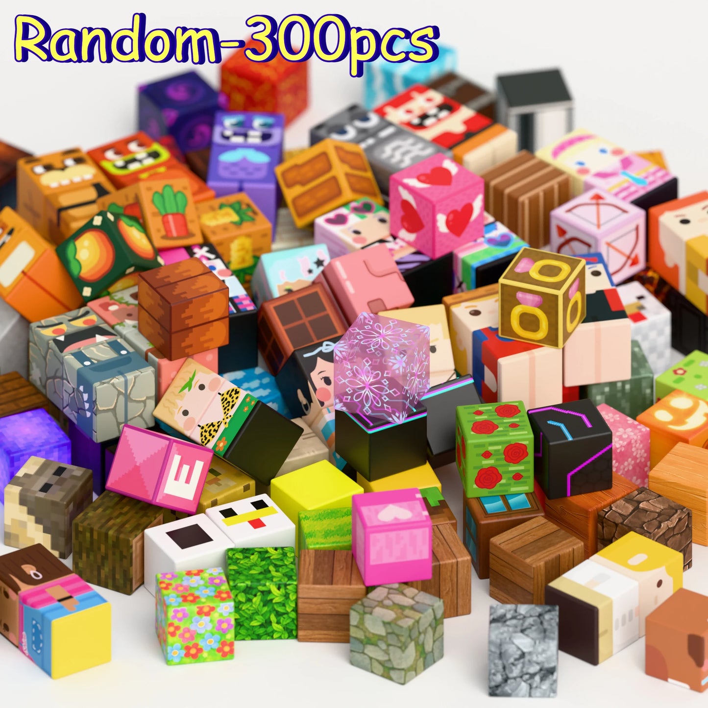 Magnetic Building Blocks Mine World Magnet The End Ender Head Forest Cabin Cubes Set STEM Sensory Brick Cube Toys Children Gift