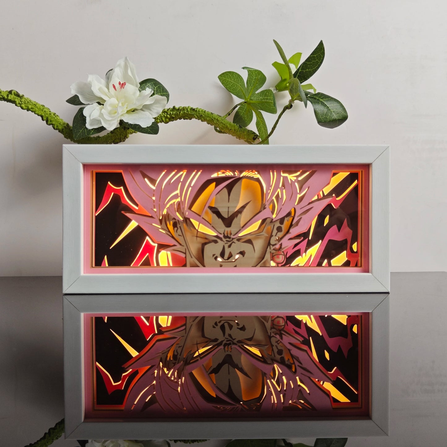 Anime Paper Carved Lamp Cute Figure 3D Paper Led Color Light Box Room Decoration Collect Night Light Gifts