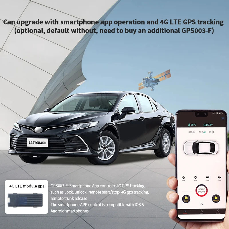 EASYGUARD Plug &Play Factory Key Remote Starter Fit For 13-24 Toyota Camry Corolla Cross Prius Alphard Highlander