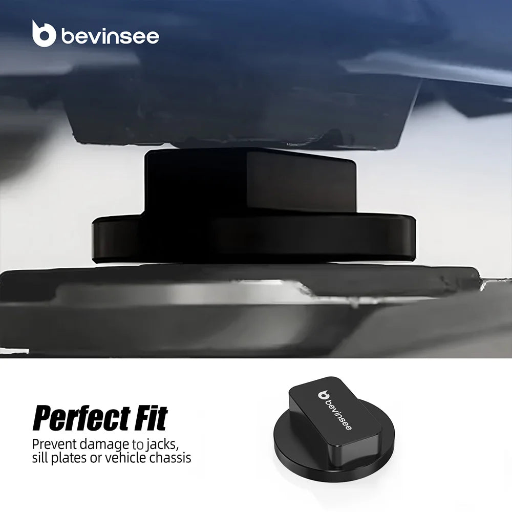 BEVINSEE Aluminum Floor Jack Pad Adapter for BMW F10 F11 F20 F22 F30 F31 F32 F33 F36 F40 G30 G20 E92 E91 E87 E46 E39 X5 E70/F15
