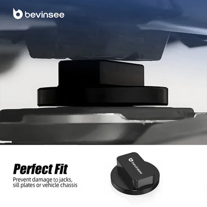 BEVINSEE Aluminum Floor Jack Pad Adapter for BMW F10 F11 F20 F22 F30 F31 F32 F33 F36 F40 G30 G20 E92 E91 E87 E46 E39 X5 E70/F15