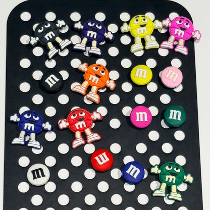 Wholesale 8-100Pcs Chocolate Beans PVC Shoe Buckle Charms Kids Popular Sandal Designer Ornament DIY Birthday Gifts
