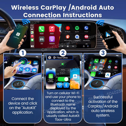 CarlinKit CarPlay Ai Box Android 15 Ultra2 SM6350 8GB+128GB Smart Android TV Box Wireless CarPlay Android Auto GPS For OEM Cars