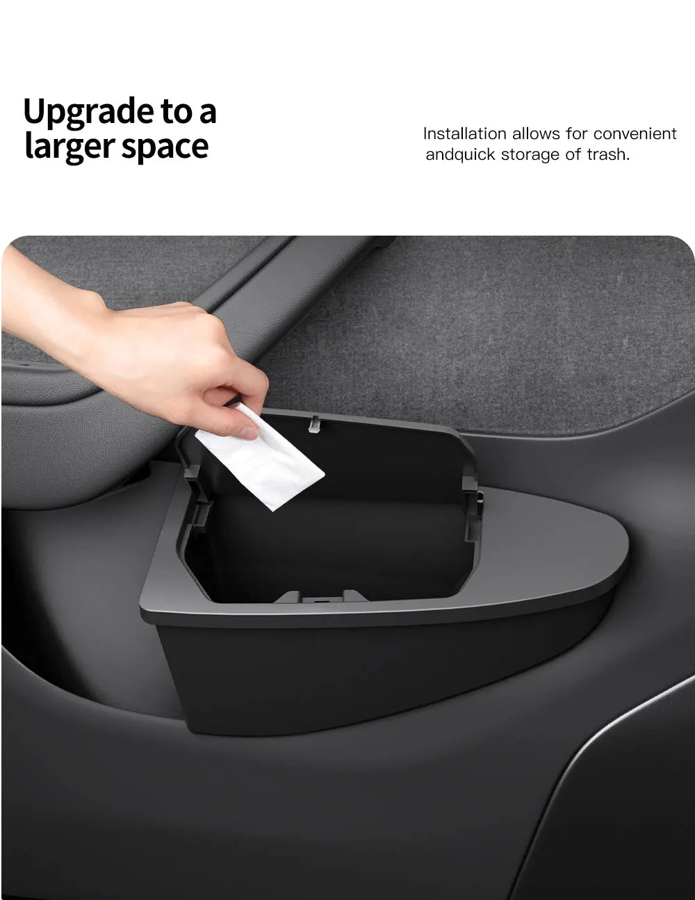 YZ Front Door Storage Trash Can for Tesla Model Y/YL Juniper Car Door Storage Box Multi Functional organizador Car Accessories
