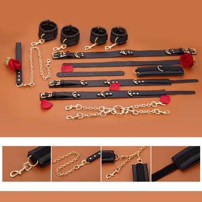 Couple Body Restraint Adult Toy 18+ Handcuff Thigh Split Sex Toy BDSM Erotic SM Slave Cosplay Games Bondage Gear Fetish Harness