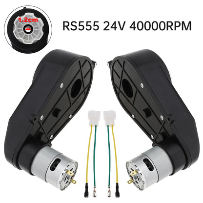 2Pcs RS550/555 Kids Ride On Toys Car Motors Gearbox 6/12/24V Car Wheels Gearbox High Speed DC Motor Tools for Remote Control Car