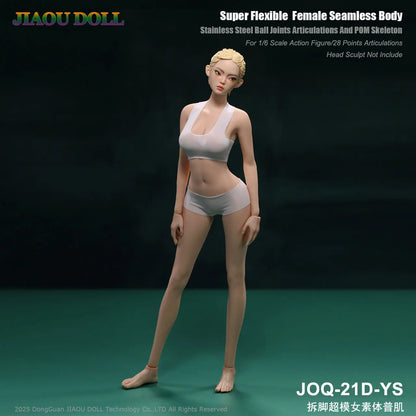 Super Flexible Female Seamless Body Stainless Steel Ball Joints Articulations And Pom Skeleton For 1/6 Scale Action Figure