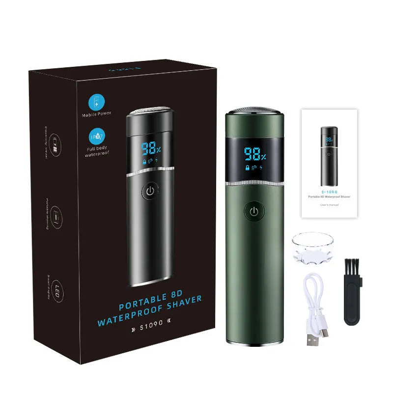 Portable Mini Men's Electric Shaver IPX7 Waterproof Razor Beard Trimmer for Travel and car Portable Shaving Machine