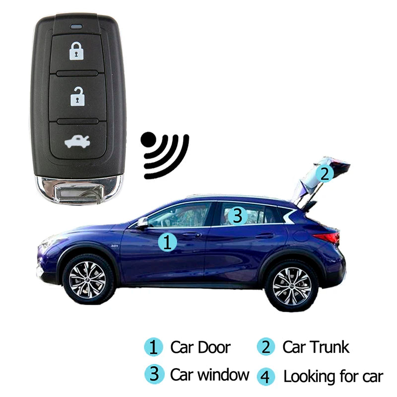 HIPPCRON Car Remote Central Door Lock Keyless System Central Locking And Unlock Car Alarm Kit Universal With 2 Remote Control