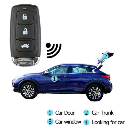 HIPPCRON Car Remote Central Door Lock Keyless System Central Locking And Unlock Car Alarm Kit Universal With 2 Remote Control