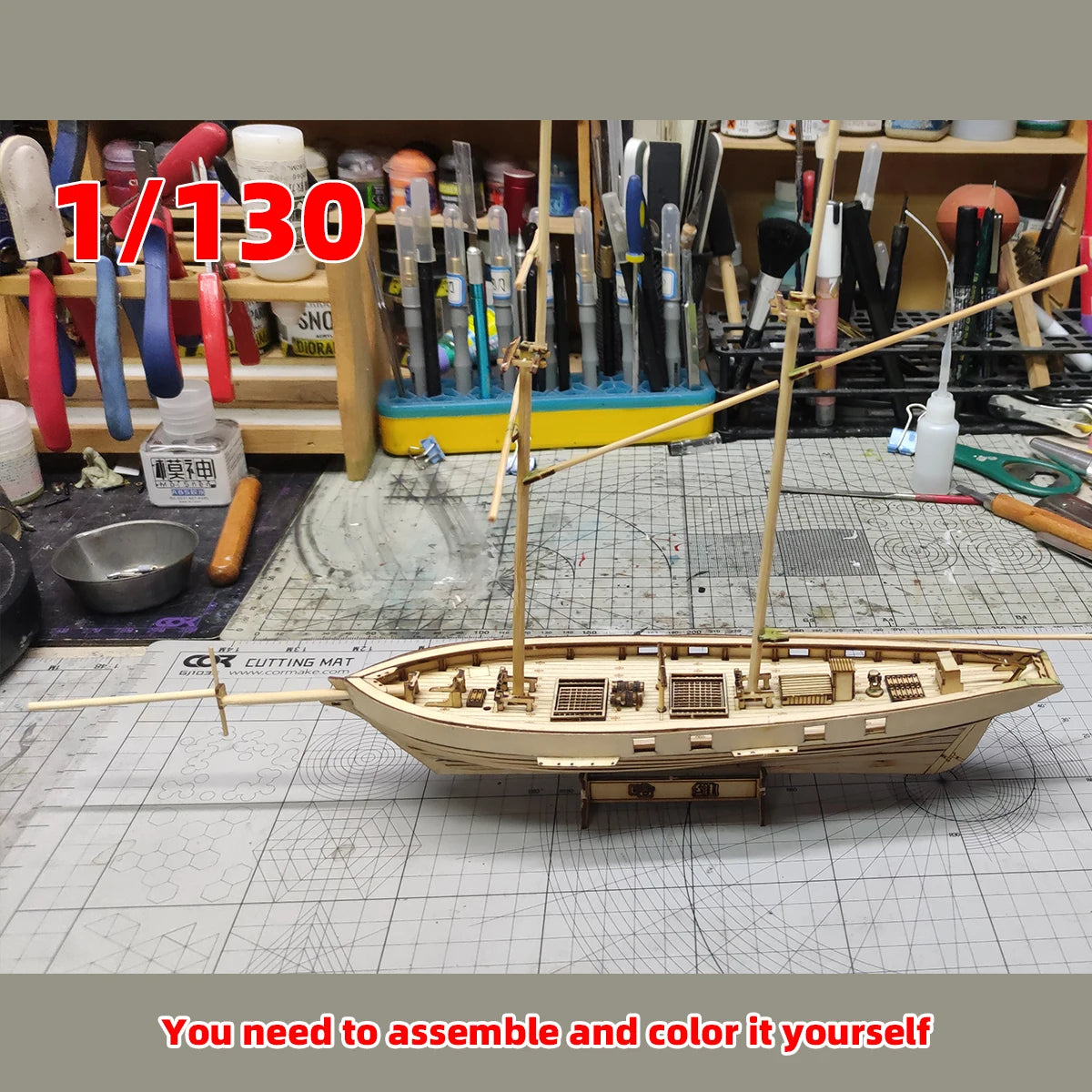 1/130 American Baltimore Schooner 2masted Schooner Harvey 1847 Line Classical Sailboat Ship Boat Galleon Wooden Scale Model Kit