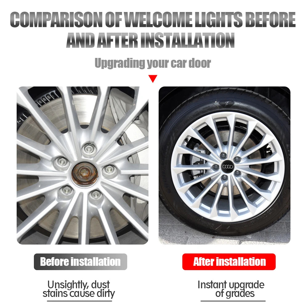 4PCS 59mm Car Wheel Center Hub Caps Replacement Hubcap Tire Rim Decoration Covers For Audi A1 B6 B7 A3 B8 A5 A4 A6 C5 C6 8P B5
