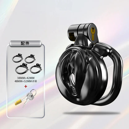 Male Chastity Cage Resin Breathable Design Secure Lock Anti Removal Discreet Device Adjustable Ring Personal Wellness Adult Toy