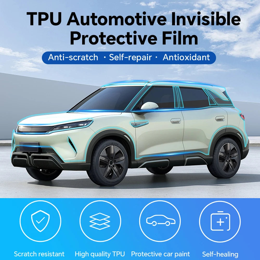 For BYD Yuan UP ATTO 2 2024-2025 Car Paint Protection Film Transparent Self Healing PPF Wrap 8.5mil Clear Bra Anti Yellowing
