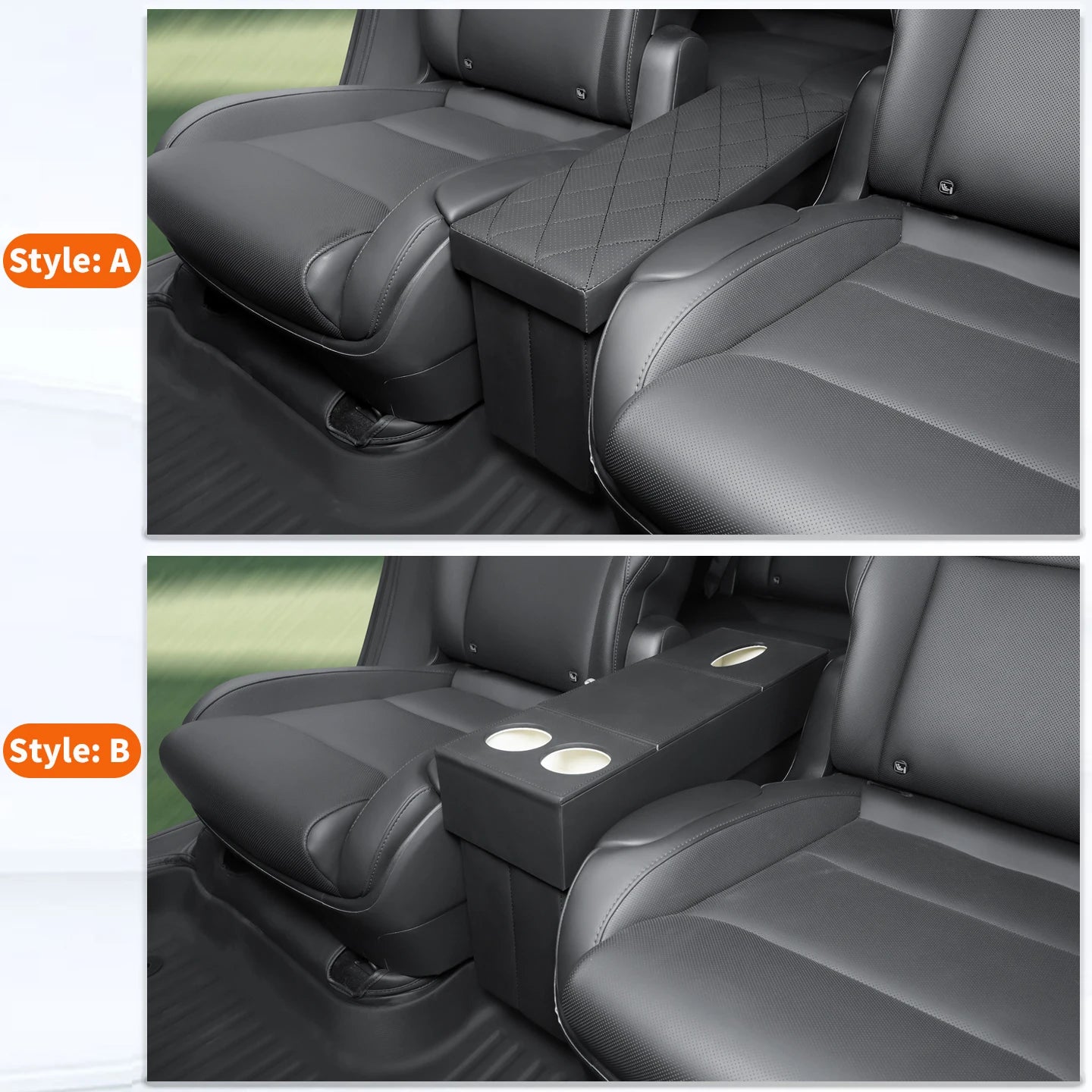 For 6-seater Tesla Model YL second row seat aisle storage box, multi-purpose storage box in the car, 2 styles to choose from