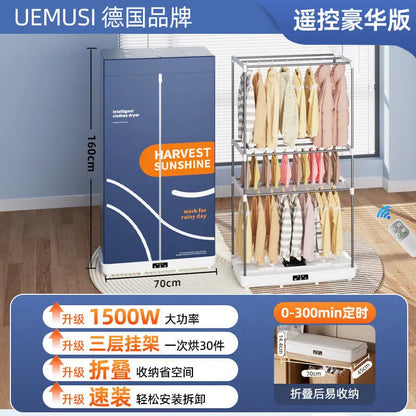 New Compact Foldable Clothes Dryer: Home, Dorm & Travel Portable – Wardrobe-Friendly, Fabric-Safe