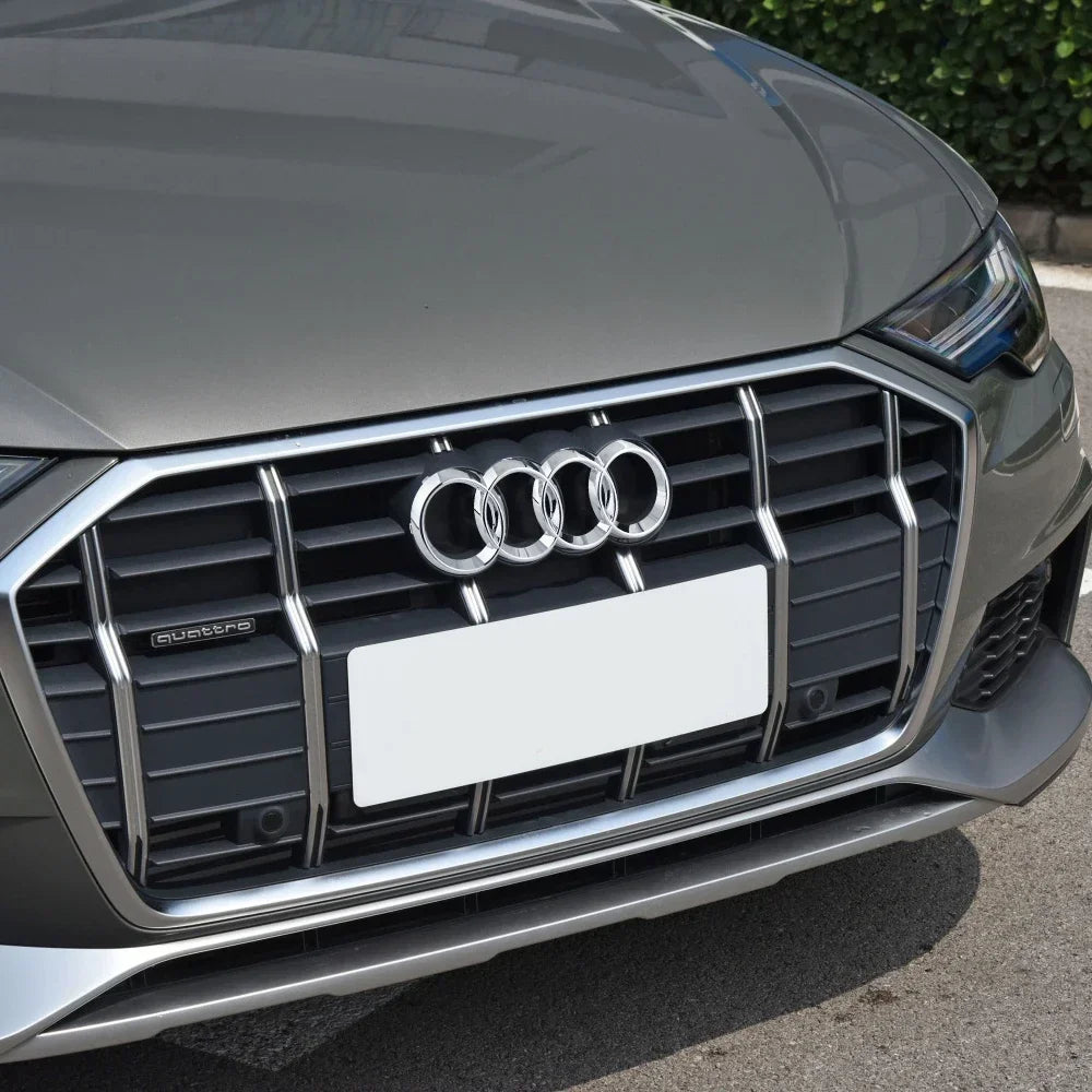 Black Silver ABS 4 Ring Car Hood Bonnet Front Grill Trunk Rear Emblem Logo Badge Sticker For Audi A3 A4 A5 A6 A7 TT Q2 Q3 Q5 Q8