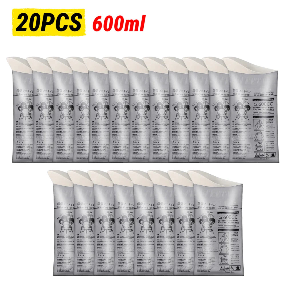 Outdoor Emergency Urinate Bags 600/700ml Disposable Travel Mini Mobile Toilet Unisex Pee Bag Vomiting Bag for Baby Women Men