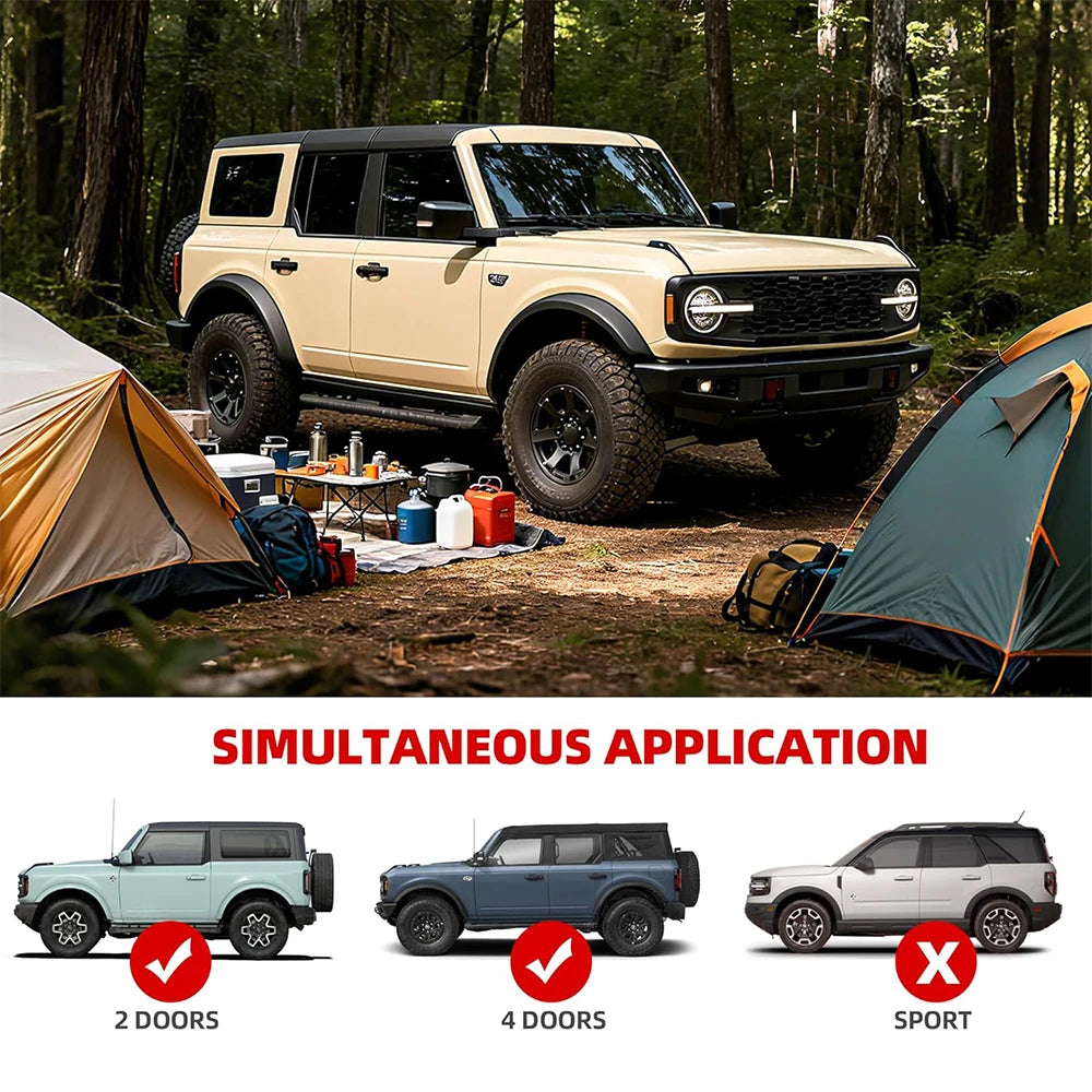 2/4-door tailgate table, for luggage storage, shelf/load platform, designed for camping, suitable for 2021-2025 Ford Bronco