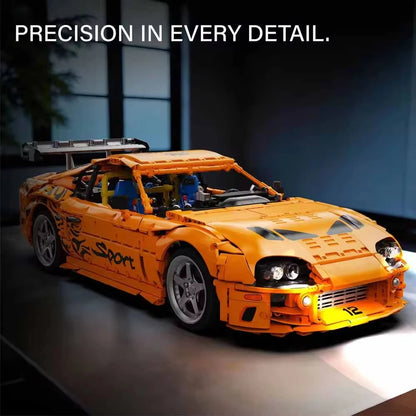1:8 4508Pcs Classic Super Sports Car Building Blocks A80 Racing Car Model Bricks Desktop Ornament Toys Adult Gifts Boys