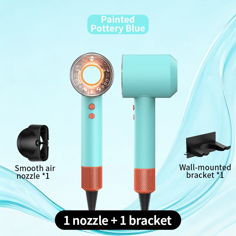 HD16 Leafless Hair Dryer Negative Ion High Power Fast Drying Constant Temperature Ultra-Quiet 5 Professional Nozzles Home Stylin