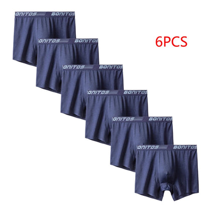 6pcs Men's panties Highly elastic Boxers man Underwear sexy Male underpants Brand Hot new Homme boxershorts Polyester Trunks Gif