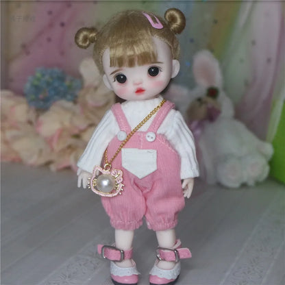 Original Bjd Diy Dress Up Doll 1/8 Joint Mobility Fashion Princess Doll 3d True Eye Girl.S Birthday Full Set Accessories Gift