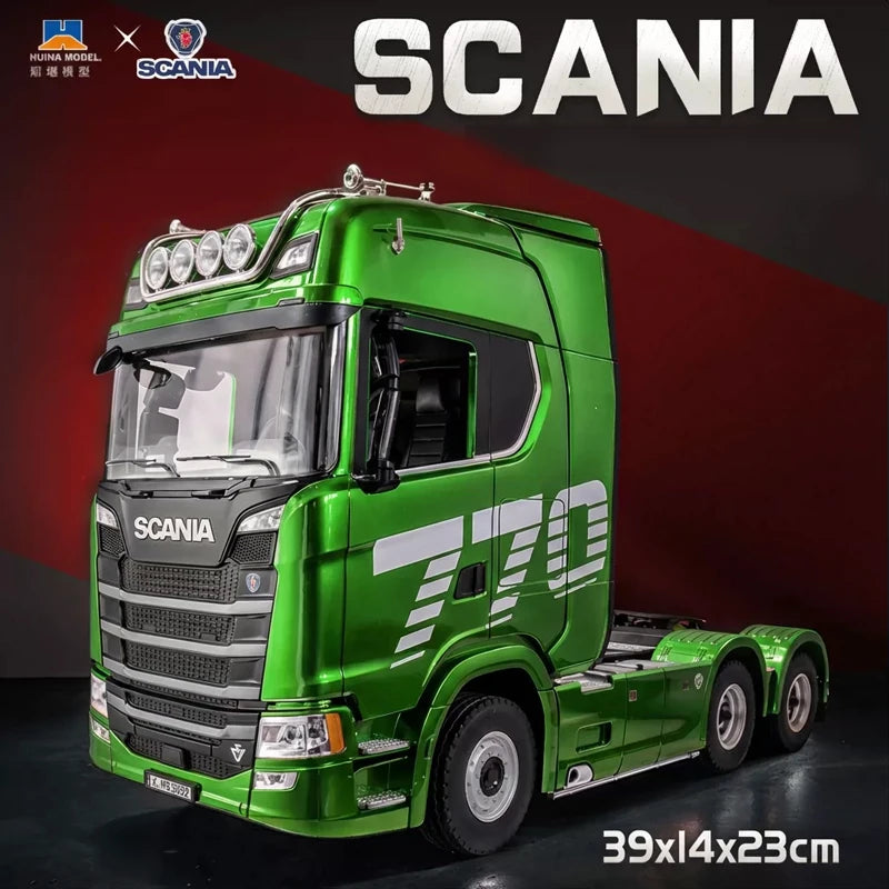 Huina 1501 Scania 770s Fully Proportional Remote Controlled Heavy Truck Trailer Model Tractor Car High end Toy Monster Truck1502