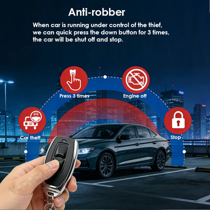 Vjoycar 2026 Newest Wireless Relay Car Lock Anti-theft Security Safety Alarm System Easy Installation No Damage to Car Circuit