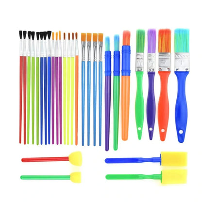 Painting Sponge Roller Brush Kits Children Drawing Toys Graffiti DIY Tool Early Education Toy Parent-child Interaction Toy TMZ