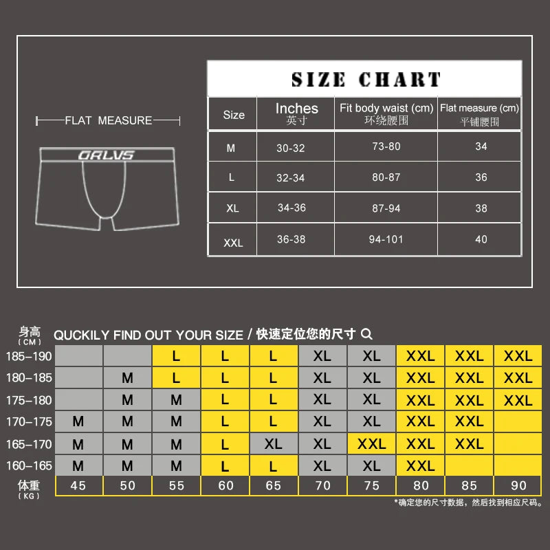 1/2/4 PCS ORLVS Boxer Men Underwear Cotton Pouch Boxershorts Sleep Men Underpants Panties For Swim Or Boxers Shorts With Pocket