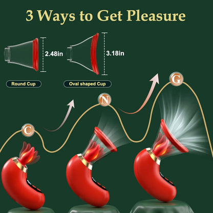 Sucker Tongue Licking Vibrator App Control Female Orgasm Vagina Nipples Clitoris Stimulator Masturbator  Sex Toy for Women