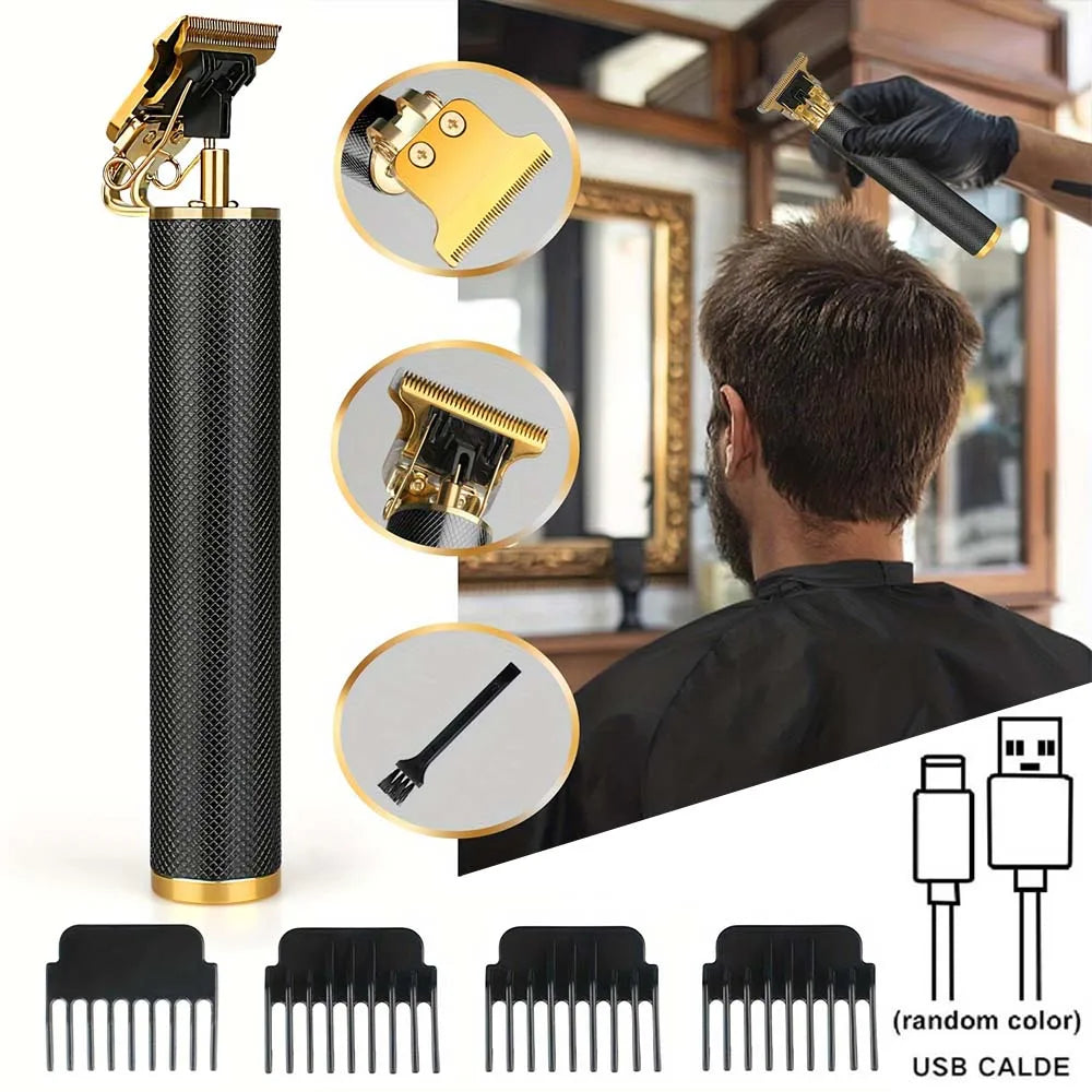 Professional Cordless Hair Clipper Set for Men Rechargeable Electric Hair Trimmer with LED Display Grooming Kit with Accessories