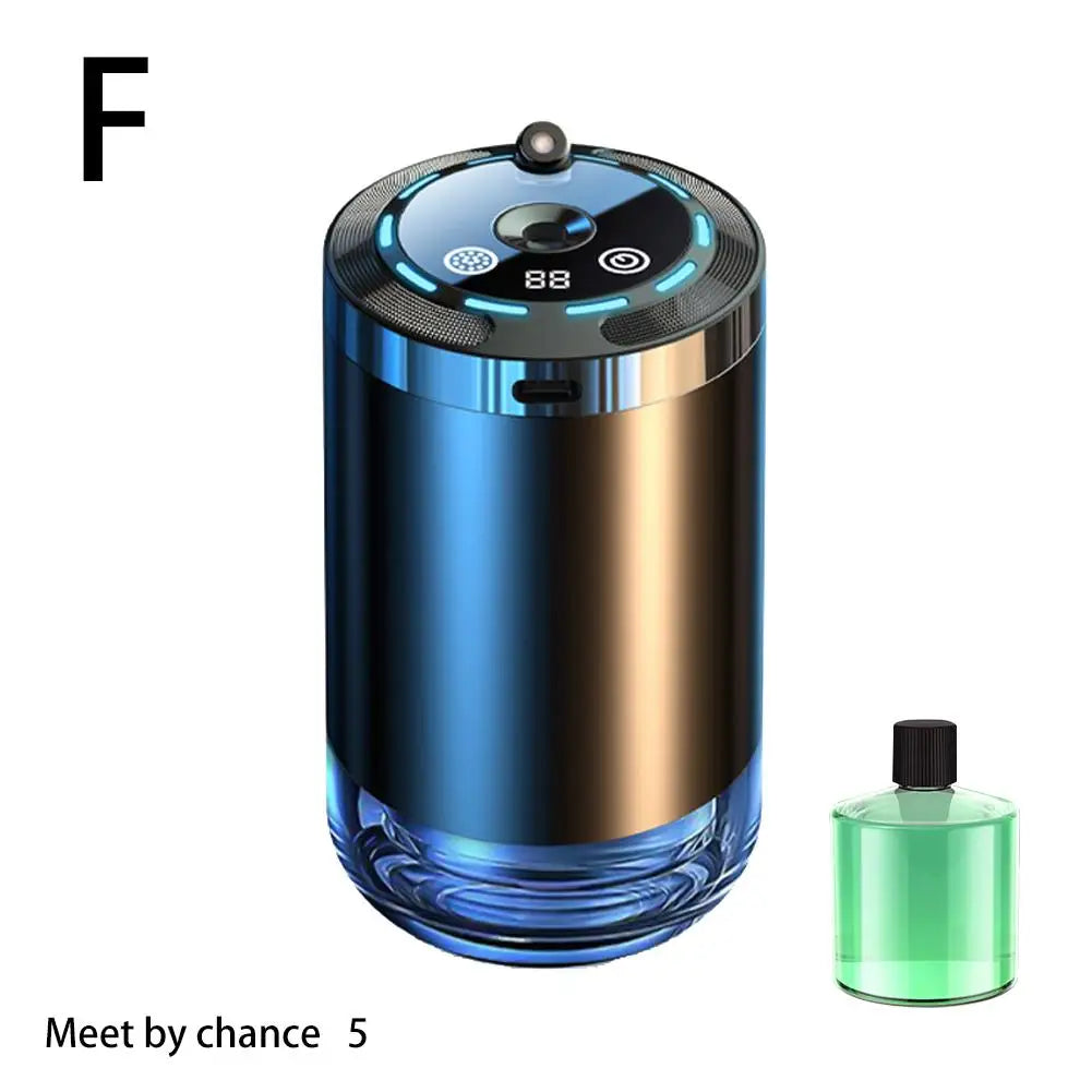 Car Air Freshener LED Light Essential Oil Fragrance Diffuser Smell Distributor USB Rechargeable Aromatherapy Scent Air Refresher