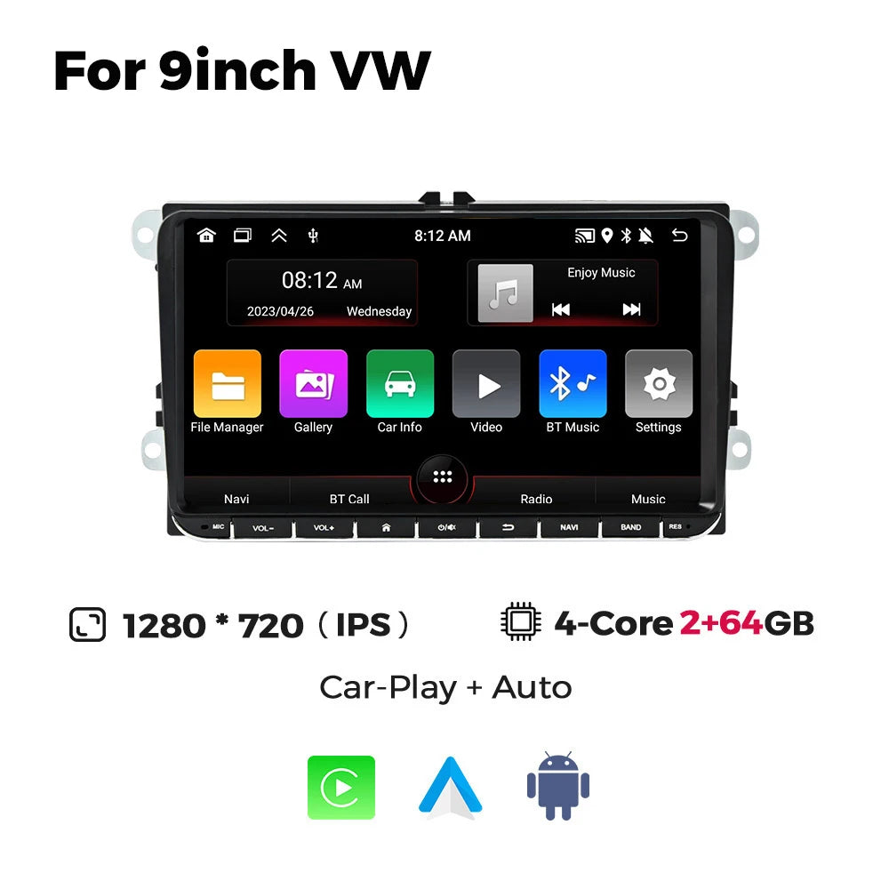 MEKEDE Android Autoradio For Volkswagen Passat b6 b7 golf 5 6 Polo Jetta Skoda Car Radio Multimedia PlayerGPS WiFi RDS Carplay